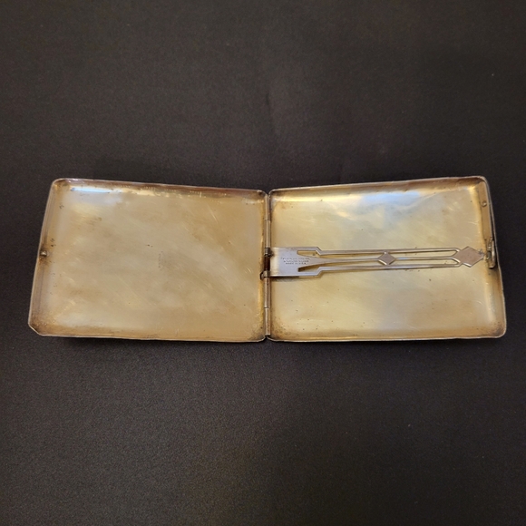 vintage cigarette case wallet Metal Pockets Holder Storage Double Sided Box Blue or other small necessities. Classic Retro Cassette Cigarette Case
